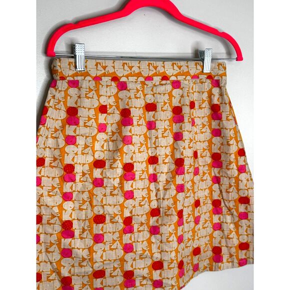 Matilda Jane Skirt Orange Pink "One of a Kind" Dot Graphic Print Cotton - Picture 5 of 8